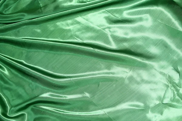 Smooth elegant green silk can use as background — Stock Photo, Image