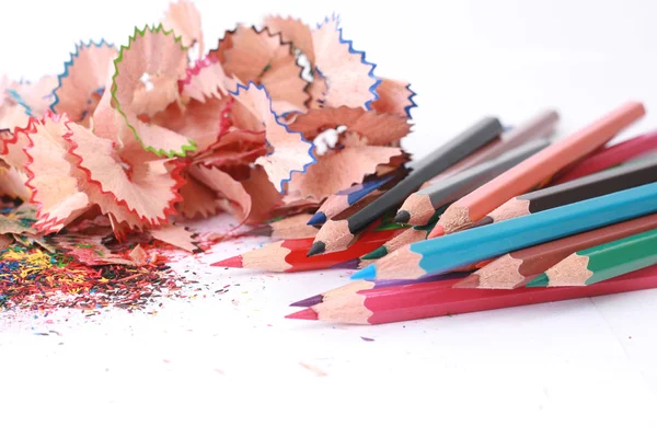 Crayons dans un environnement rasages — Photo