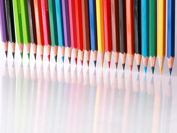 Ποικιλία από χρωματιστά μολύβια — Φωτογραφία Αρχείου