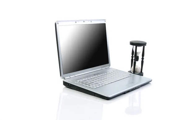 Laptop, snd-vidro — Fotografia de Stock