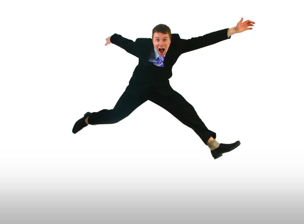 Businessman jumping — Stock Photo, Image