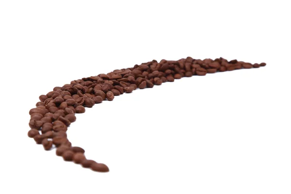 Striscia di chicchi di caffè — Foto Stock
