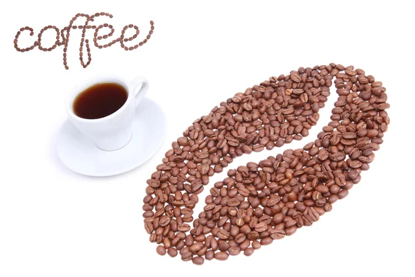Kawę z ziaren kawy — Zdjęcie stockowe