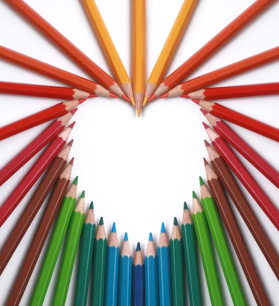 Választék a színes ceruzák — Stock Fotó