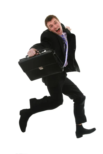 Businessman jumping Stock Picture