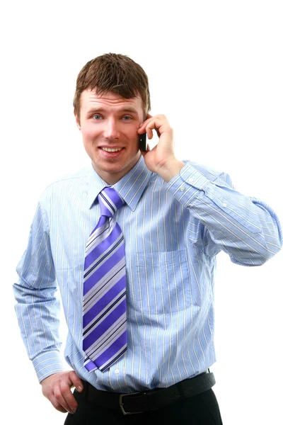 Businessman on cell phone Stock Image