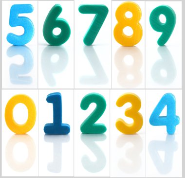 Numerals on the white background clipart