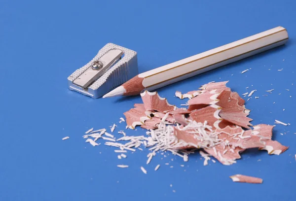 Pencil with shavings — Stock Photo, Image