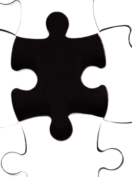 Un élément, blanc, puzzle — Photo