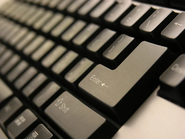 Enter key focused on a keyboard — Stock Photo, Image
