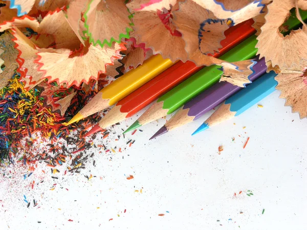 Crayons dans un environnement rasages — Photo