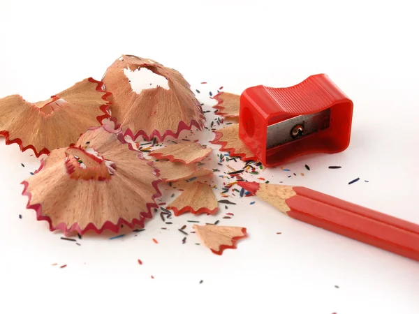Pencil with shavings — Stock Photo, Image