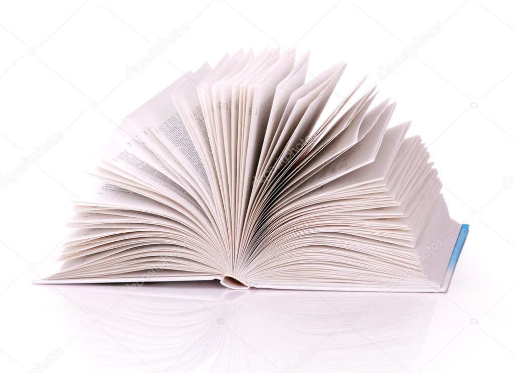 The open book isolated on a background