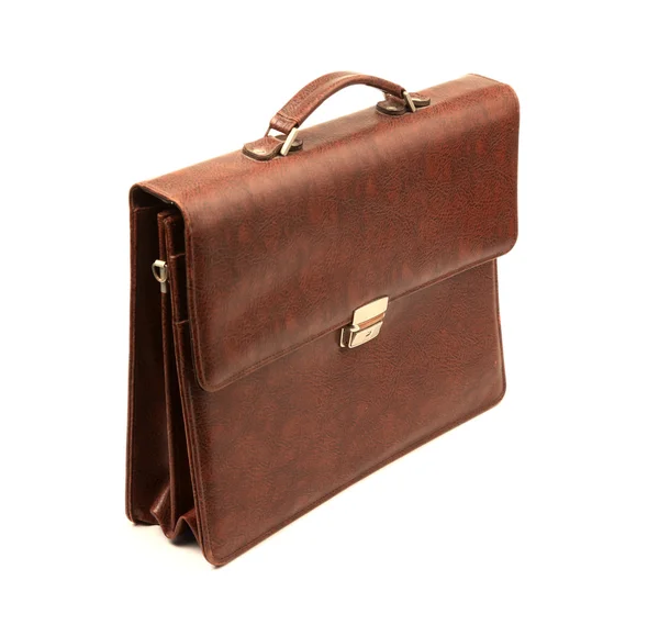 Luxury business brown brief-case — Stok fotoğraf