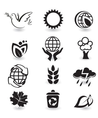 Set of nature design elements clipart