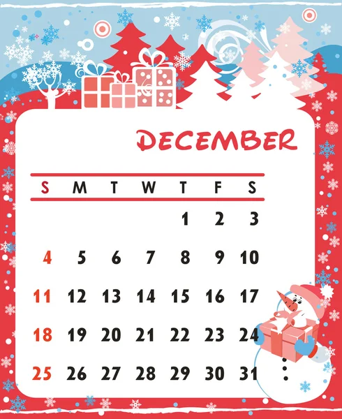 December — Stock Vector
