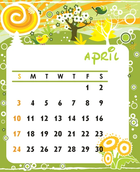 4月 — 图库矢量图片