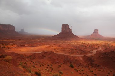 The grand landscape of Monument Valley clipart