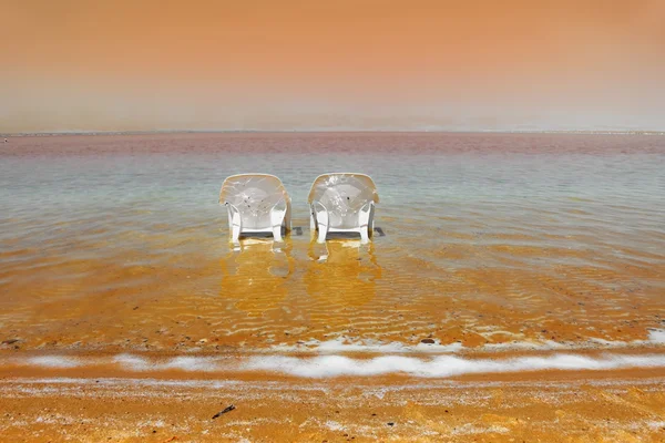 Strand op de dode zee — Stockfoto