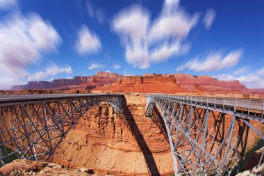 The Navajo Bridge for transport and for pedestrians clipart