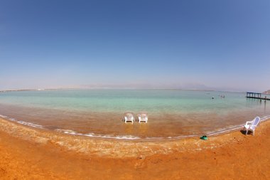 Medical beach on the Dead Sea, Israel clipart