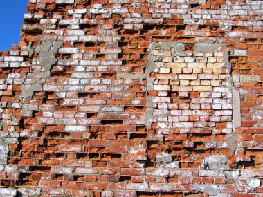 Destroyed brick wall clipart
