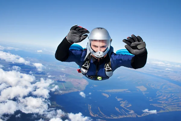 Skydiver-Ejtőernyős Stock Fotó
