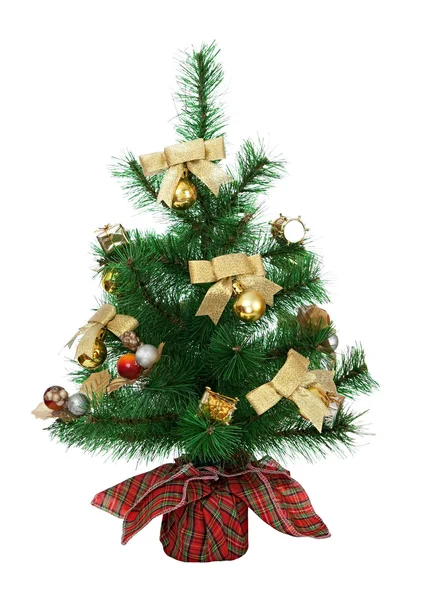 Kunstmatige kerstboom ingericht. — Stockfoto