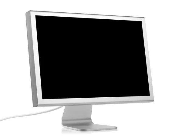 Computermonitor mit leerem Bildschirm — Stockfoto
