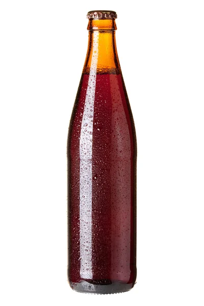 Темное пиво в бутылке — стоковое фото