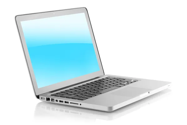 Laptop med glansig skärm — Stockfoto