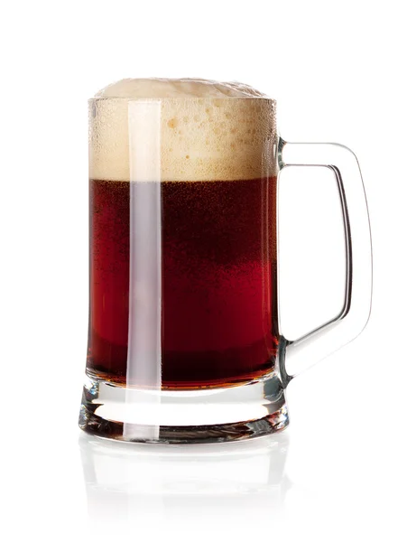 Dark beer in glass — Stock Photo, Image