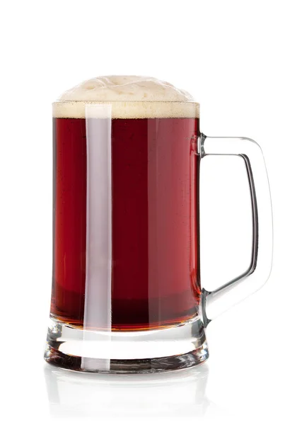 Donker bier in glas — Stockfoto
