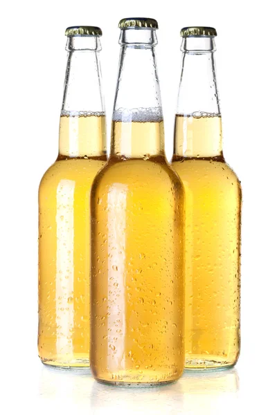 Tres botellas de cerveza — Foto de Stock