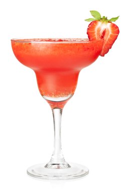 Strawberry alcohol cocktail clipart