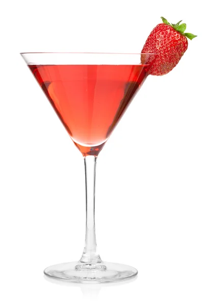 Cocktail de álcool de morango martini — Fotografia de Stock