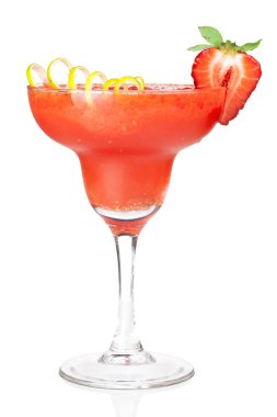 Strawberry daiquiri cocktail clipart