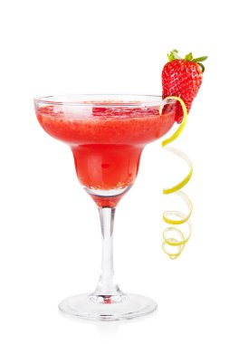 Strawberry daiquiri cocktail clipart