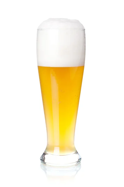 White beer in glass — Stock Photo, Image
