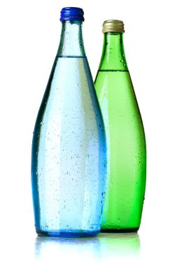 Two bottles of soda water clipart