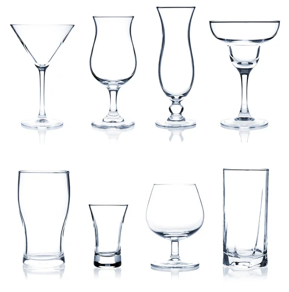 Collezione di bicchieri da cocktail — Foto Stock