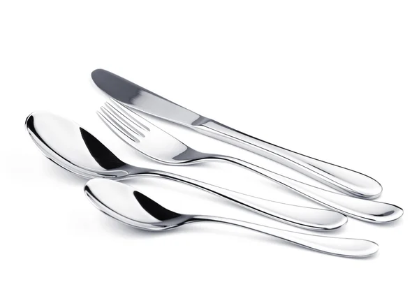 Fork, knife, and two spoons — Stock Photo, Image