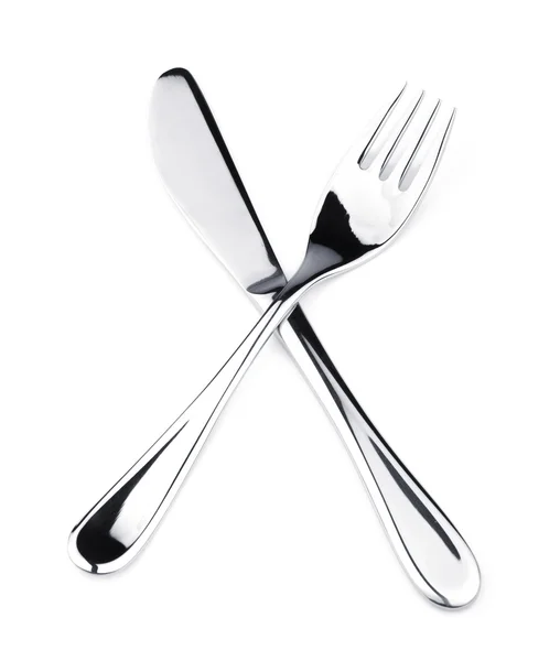 Juego de cubiertos - tenedor y cuchillo —  Fotos de Stock