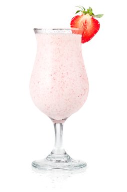 Strawberry milk cocktail clipart