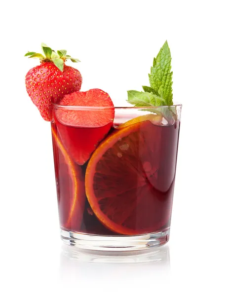 Frutas refrescantes sangria — Fotografia de Stock