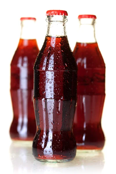 Trzy butelki zimna Cola — Zdjęcie stockowe