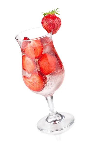Strawberry fizz cocktail — Stock Photo, Image