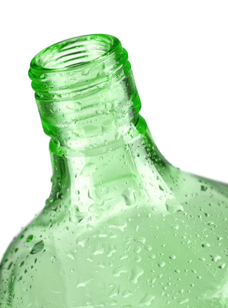 Green bottle closeup — Stock Photo, Image