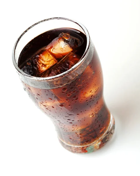 Cola glass, above view — Stock Photo, Image