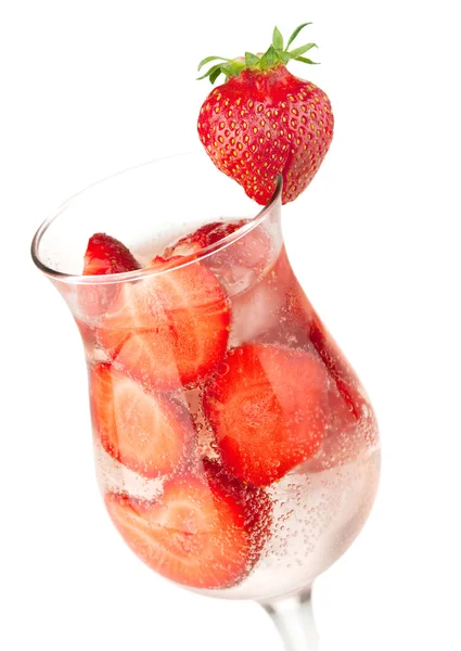 Strawberry fizz cocktail — Stock Photo, Image